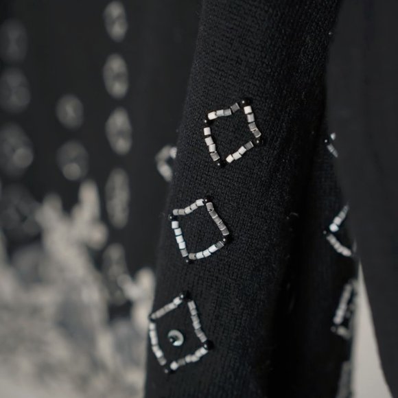 Escada Black Lace-Hem Sweater - Picture 4 of 6